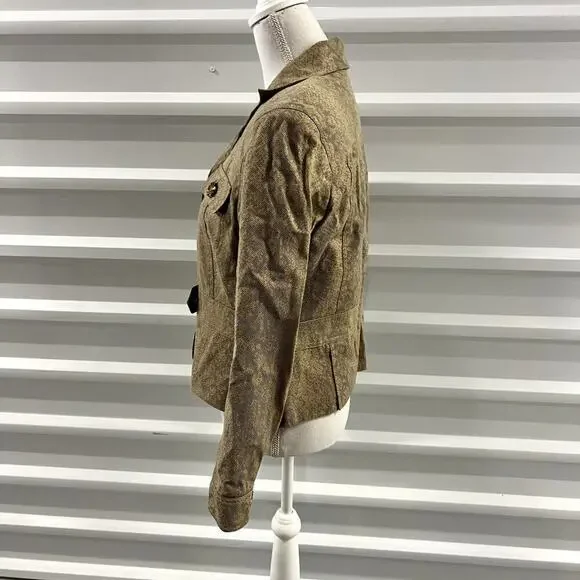 Worthington Snake Skin Print Blazer Size 12P (S) - Picture 3 of 7